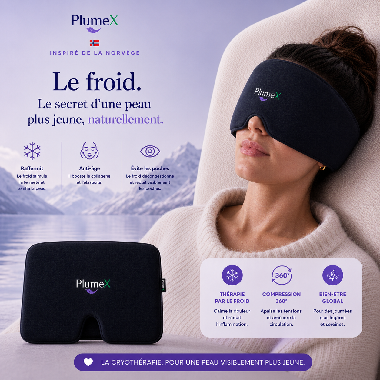 PlumeX™ Cryo Skin, L'Effet Peau de Bébé par le Froid