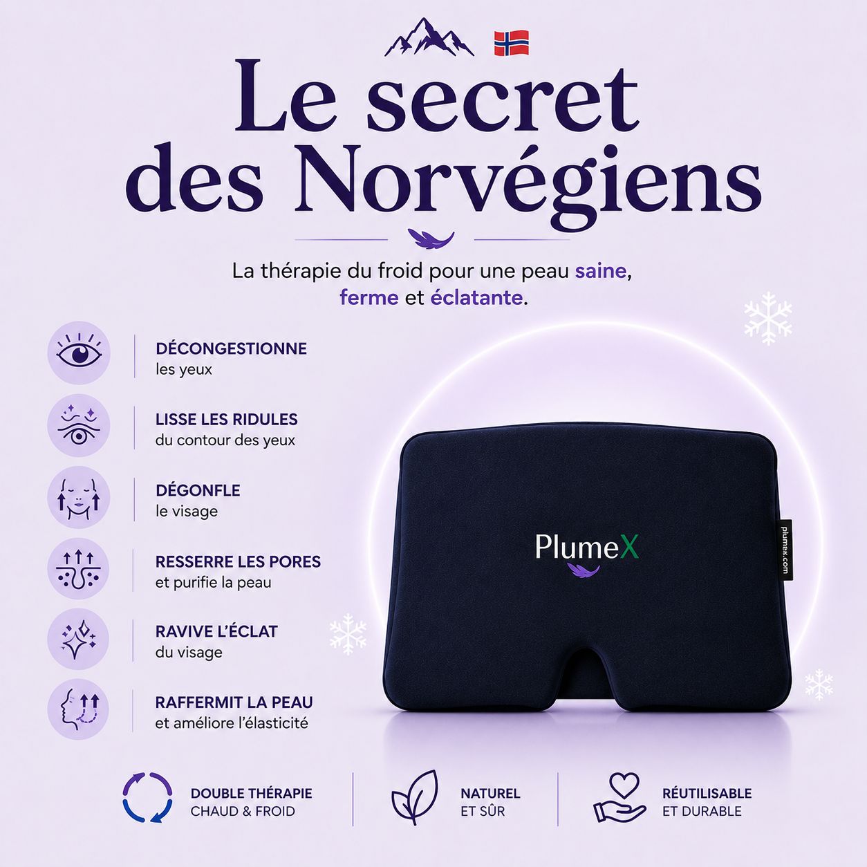 PlumeX™ Cryo Skin, L'Effet Peau de Bébé par le Froid