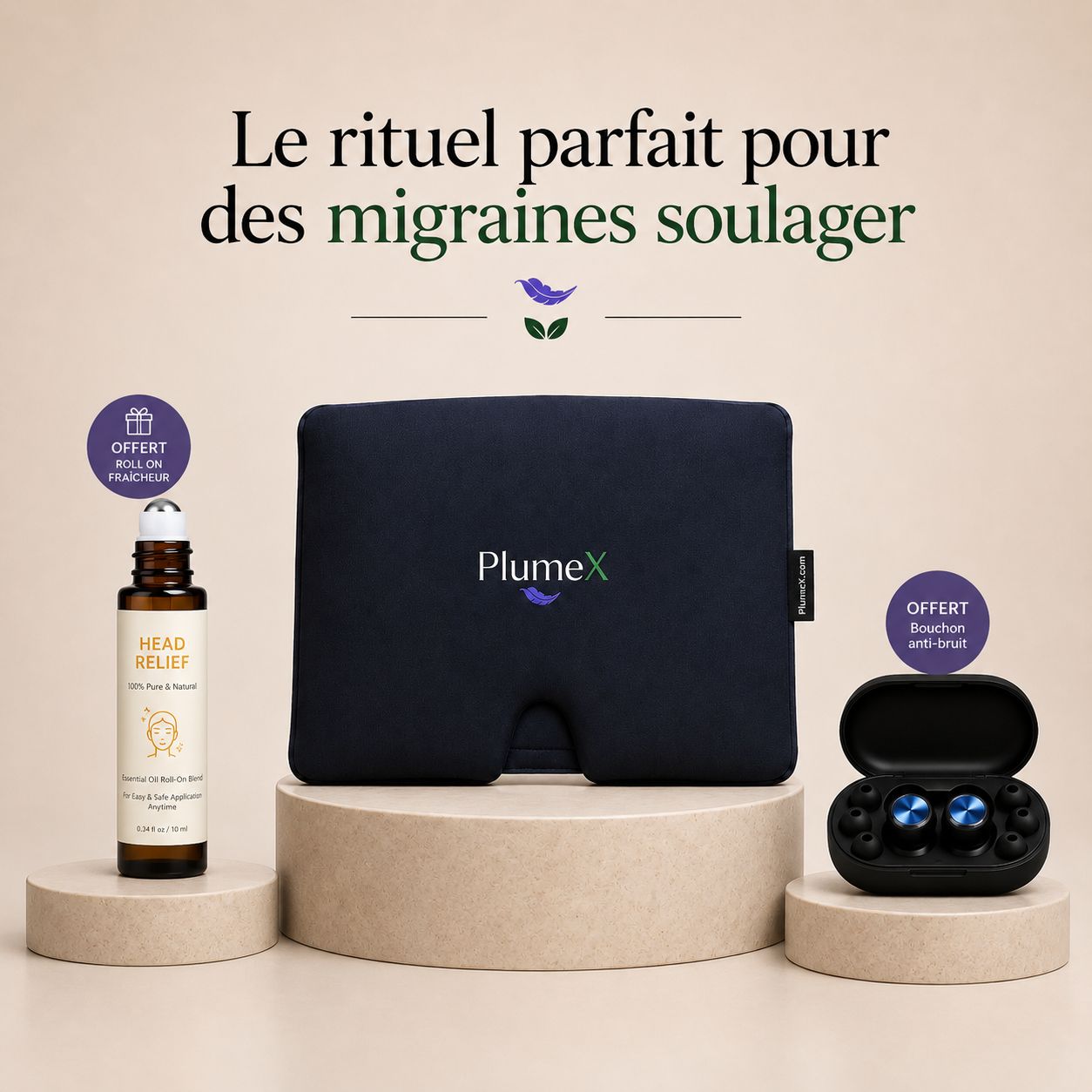 Masque Anti-Migraine PlumeX